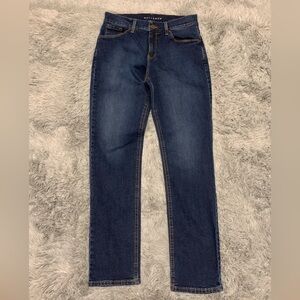 Mott & Bow Boyfriend Jeans 27x30 Womens Slim Straight Leg Blue Denim Ridge Mid